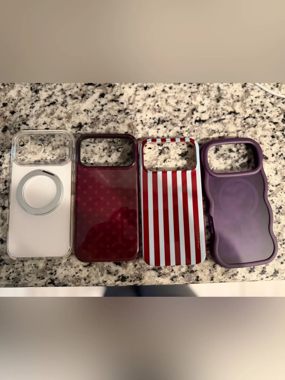 Mixed Pack of Purple, Red & White Phone Cases - Protective Covers